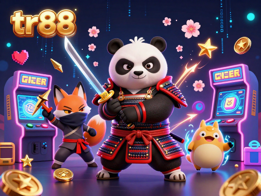 Bet on exciting games with tr88, featuring 3D characters and vibrant arcade elements.