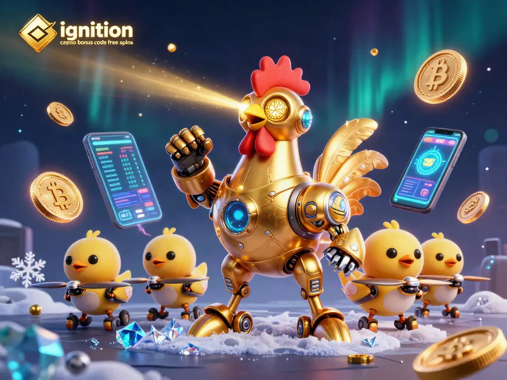 Engage in thrilling gameplay with the ignition casino bonus code free spins, surrounded by vibrant 3D casino elements.