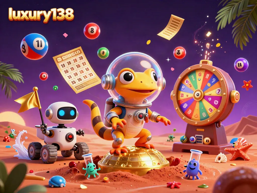 Menggunakan luxury138, rasakan sensasi bermain di kasino emas dengan gecko luar angkasa dan robot memberikan kegembiraan!