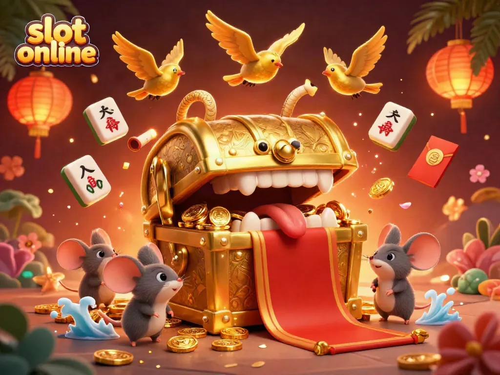 Slot online menampilkan peti harta karun yang menarik dan elemen permainan menarik lainnya.