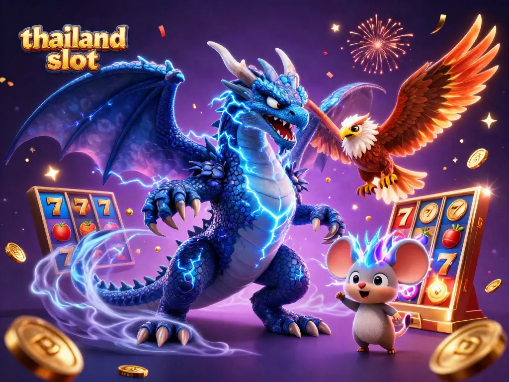 Experience the thrill of thailand slot action with stunning slot reels and vibrant characters in an electrifying scene.