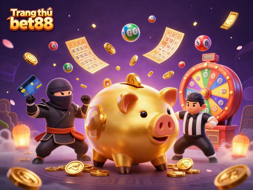 Experience thrilling wins at Trang chủ bet88 with a lively 3D casino scene showcasing exciting gameplay elements.