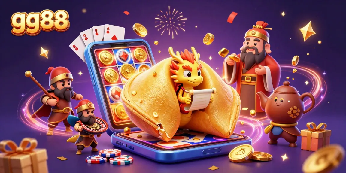 Play exciting games at gg88 with vibrant casino elements and rich rewards illustrated