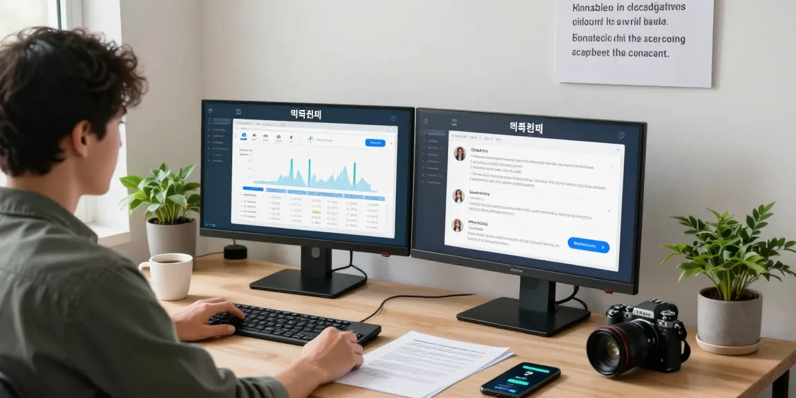 Researching 먹튀검증 for safe online gambling practices in a modern home office.