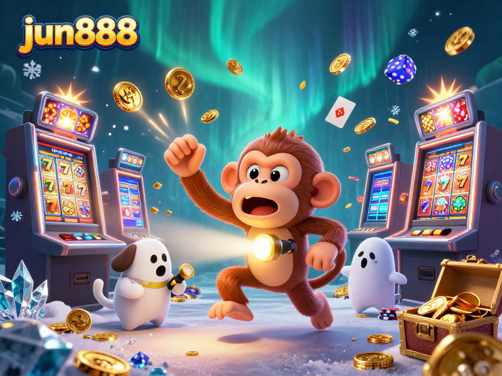 Engage with exciting slots and casino games in jun888's dynamic atmosphere filled with golden surprises.