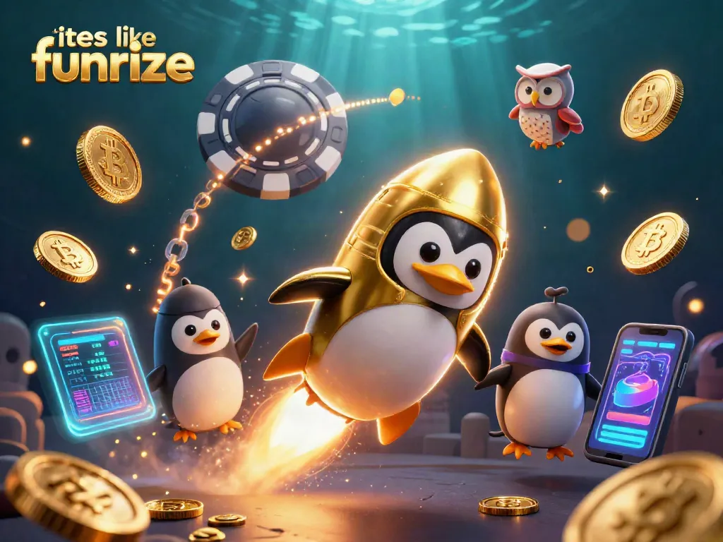 Play exciting games at sites like funrize with vibrant penguin and poker chip theme