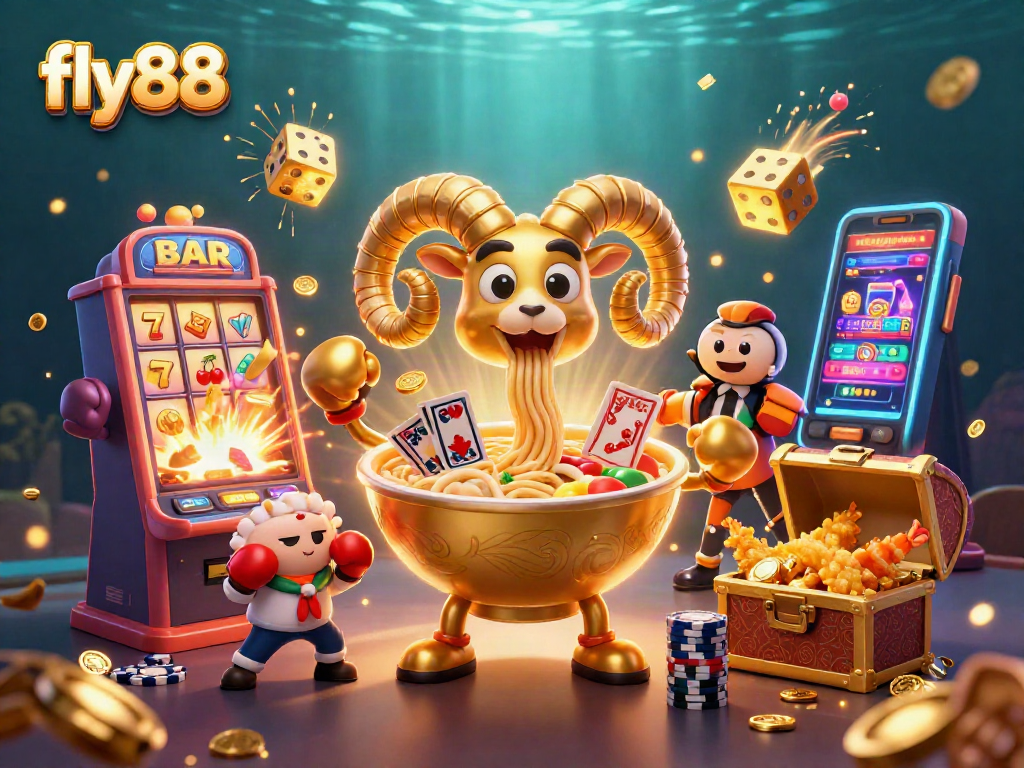 Experience the excitement at fly88's casino with vibrant characters and dynamic game elements.