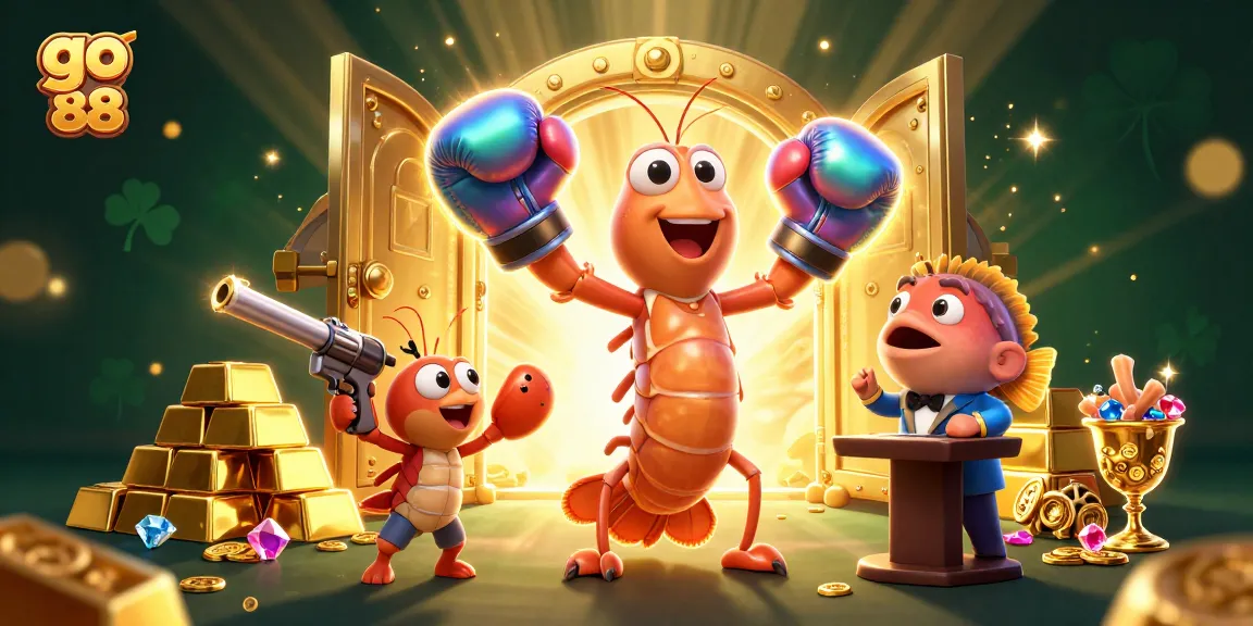 Go 88 showcases an adventurous scene with vibrant characters and thrilling casino elements
