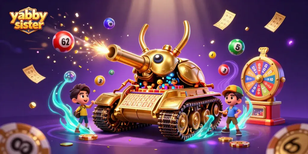 Win big at the yabby sister casino while enjoying vibrant lottery action and casino elements.
