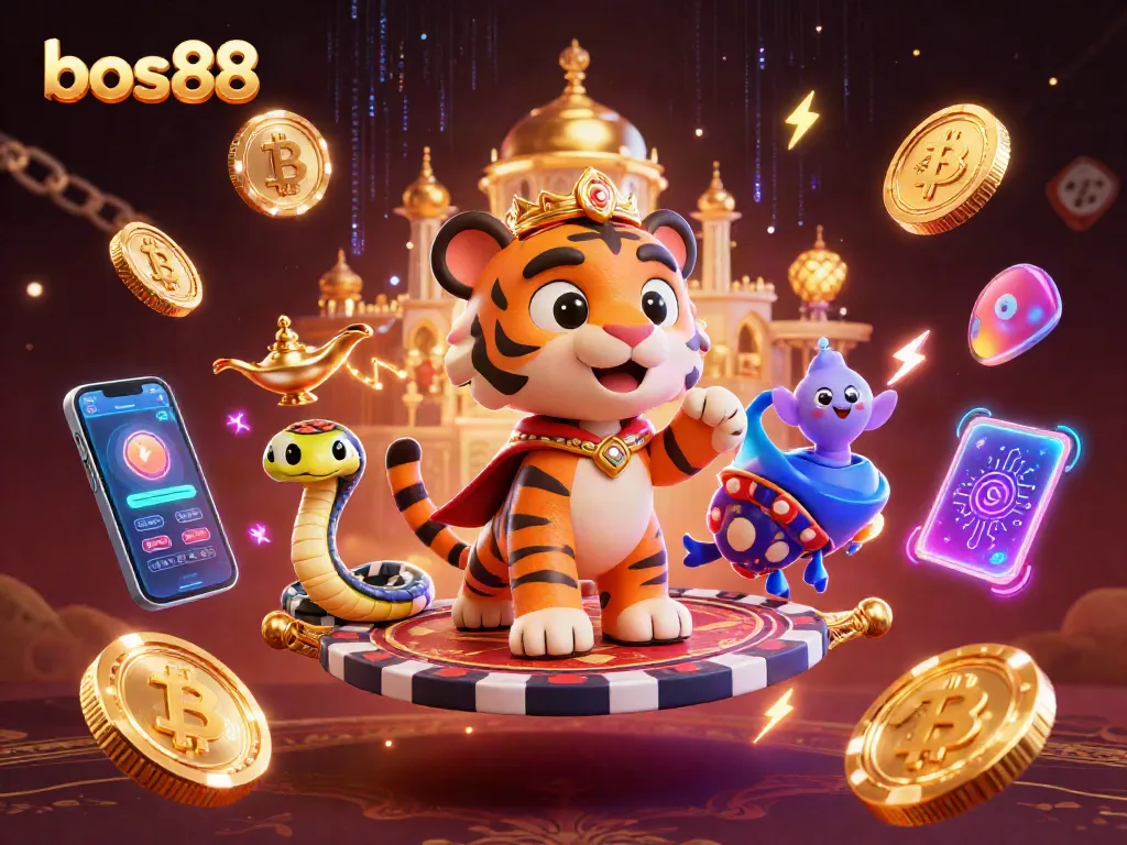 Taruhan seru di bos88 dengan karakter sultan harimau yang mengesankan di latar belakang