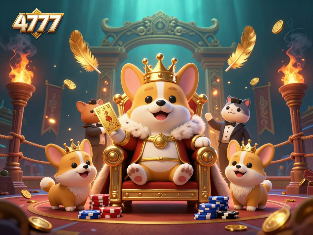 Experience exciting gaming with 4777 and stunning visuals in this vibrant casino scene.