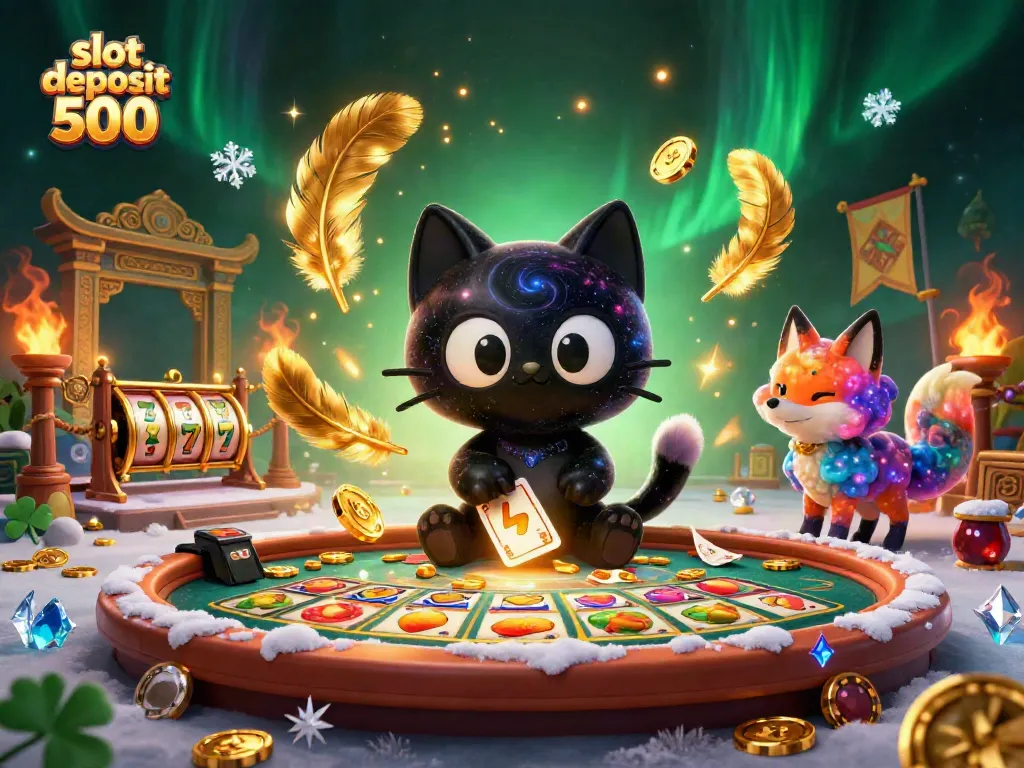 Engage with slot deposit 500 at a cosmic casino with enchanting characters and dazzling game elements.