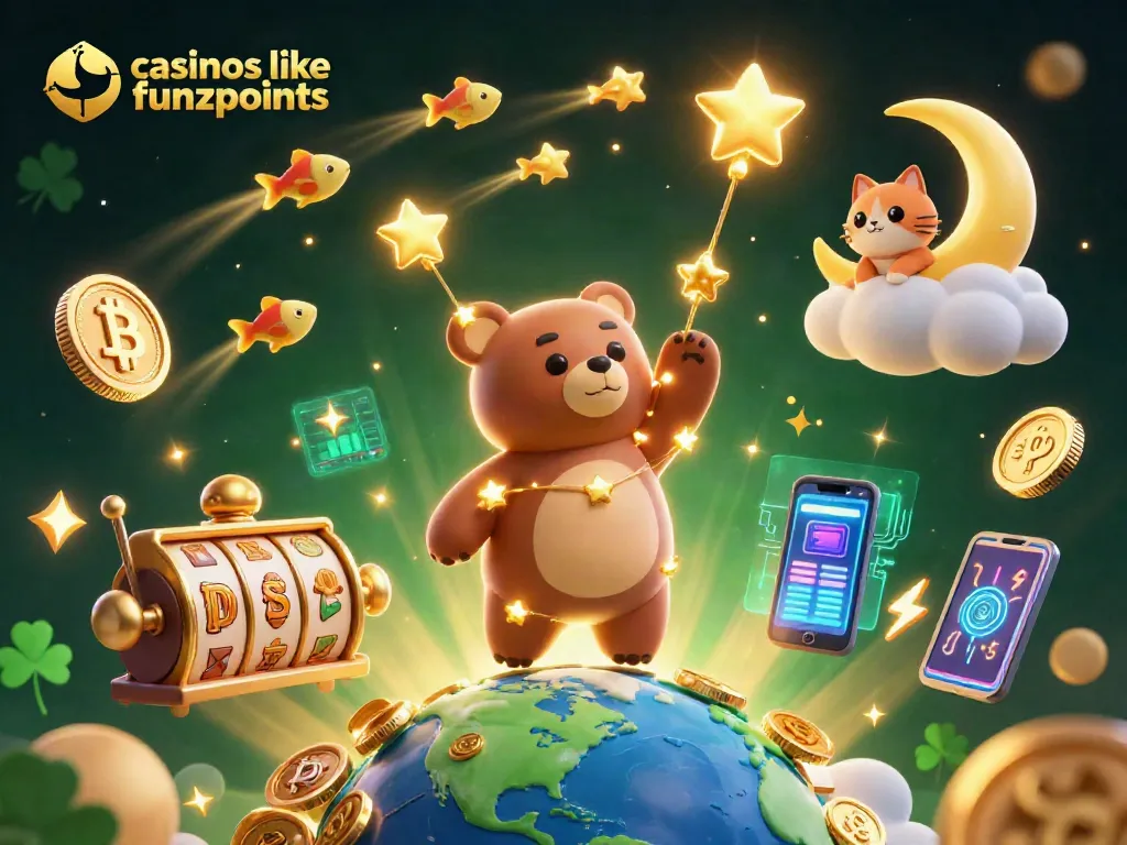 Experience thrilling slots with casinos like Funzpoints featuring cosmic characters and vibrant visuals.