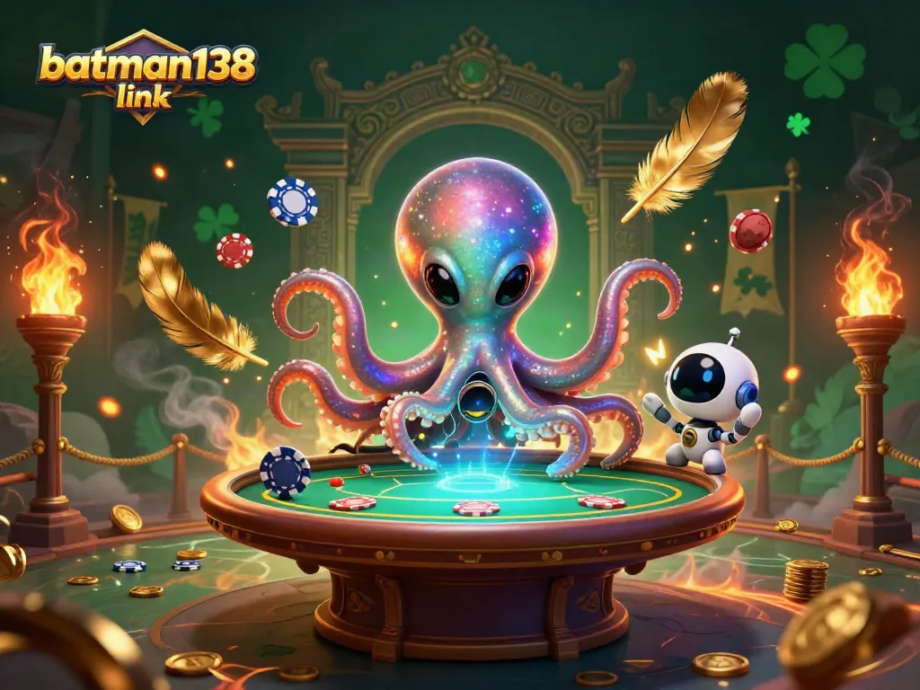Engage with the exciting batman138 link at a holographic poker table in a vibrant casino universe.