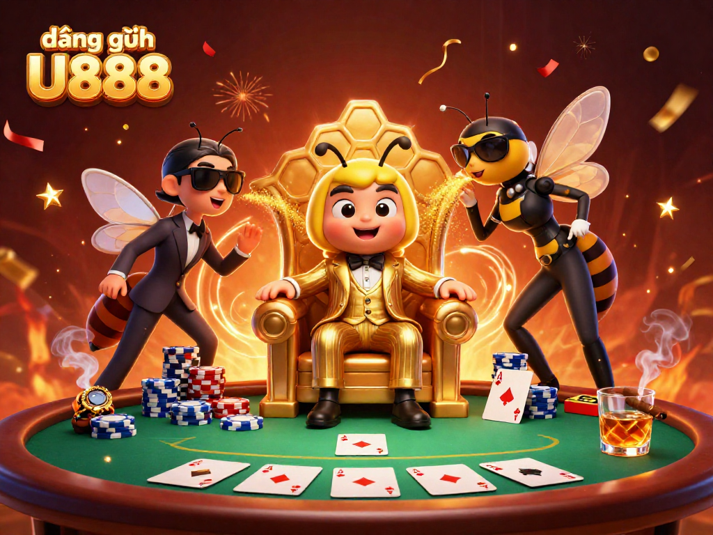 Join the fun and register for đăng ký U888 at this vibrant 3D casino scene!