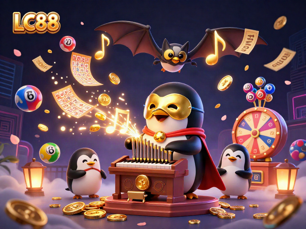 Join the thrilling game action at LC88 with a vibrant casino scene full of excitement.
