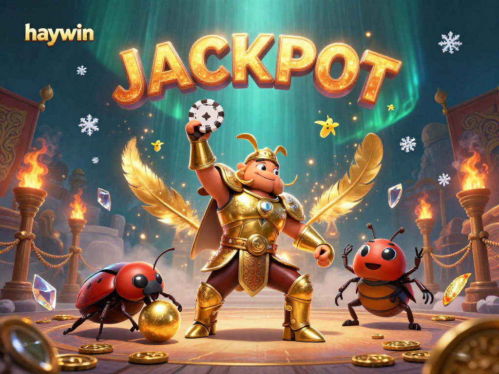 Win big with haywin in this vibrant 3D casino scene featuring exciting gaming elements.