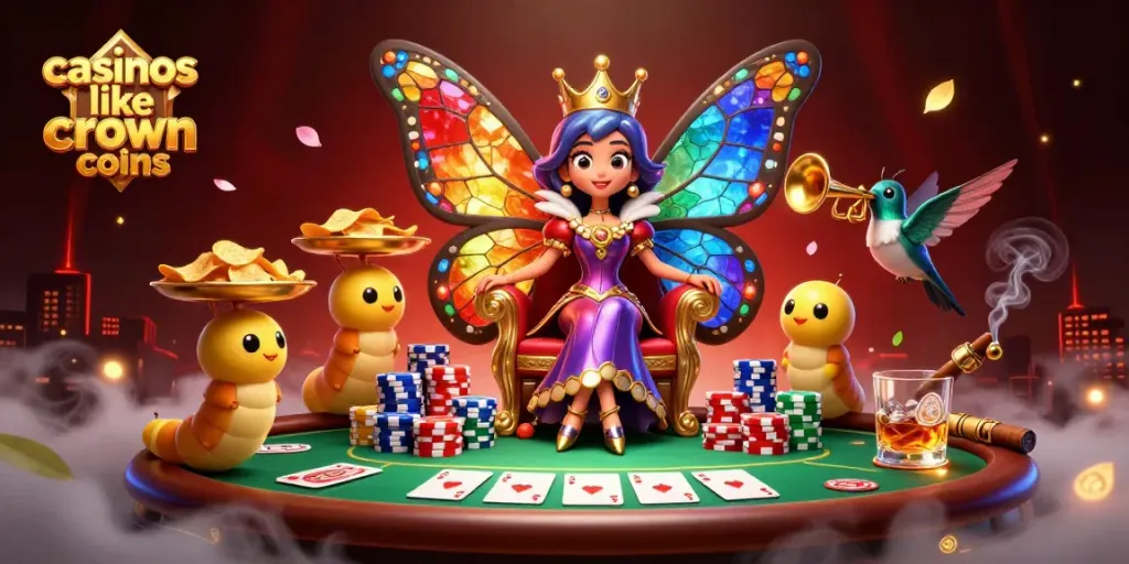 Explore casinos like crown coins with vibrant gameplay and thrilling chip action in a captivating scene.