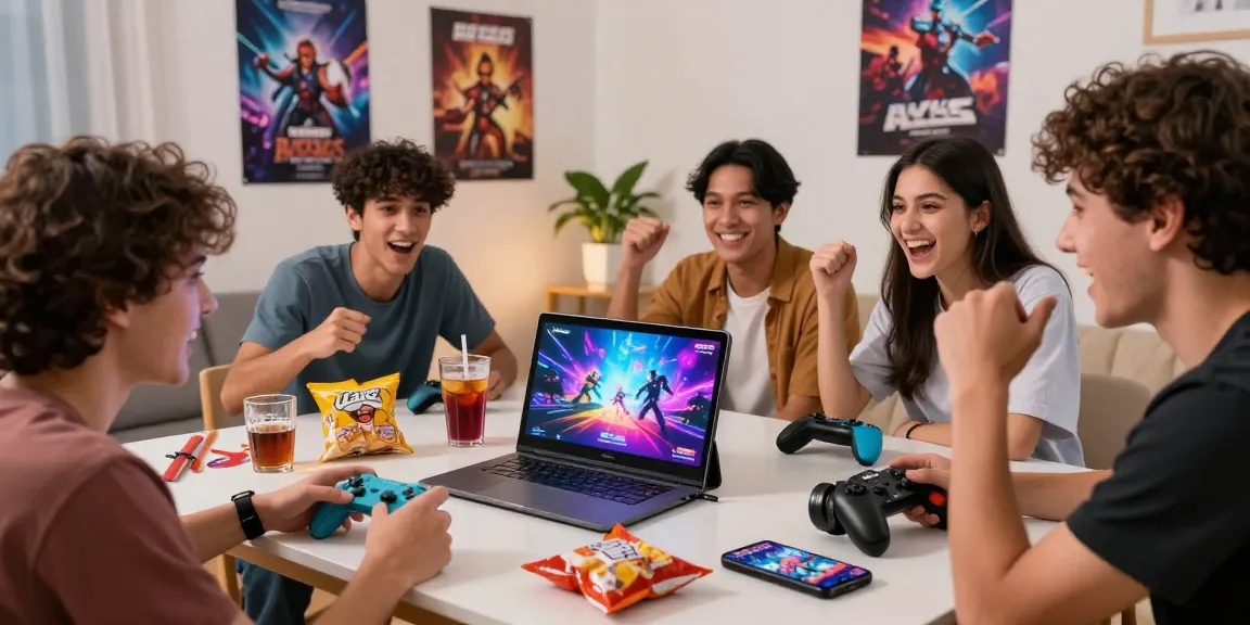 Nhóm bạn đang chơi game online cùng nhau tại nhà, Đăng ký Jin88 vào trải nghiệm giải trí tuyệt vời.