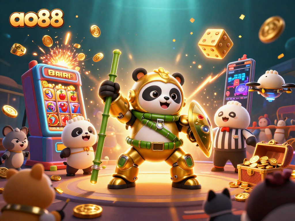 Engage with ao88's thrilling casino atmosphere featuring dynamic characters and exciting game elements.